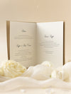 Romantic Roses Laser Cut Wedding Order of Service/Menu Card