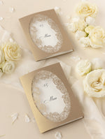 Romantic Roses Laser Cut Wedding Order of Service/Menu Card