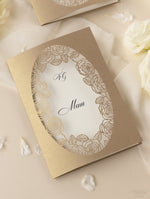 Romantic Roses Laser Cut Wedding Order of Service/Menu Card
