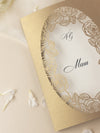 Romantic Roses Laser Cut Wedding Order of Service/Menu Card