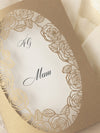 Romantic Roses Laser Cut Wedding Order of Service/Menu Card