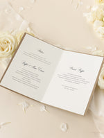 Romantic Roses Laser Cut Wedding Order of Service/Menu Card