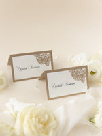 Romantic Roses Laser Cut Wedding Place Card