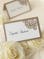 Romantic Roses Laser Cut Wedding Place Card