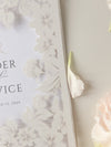Romantic Laser Cut Floral Detail Order of Service
