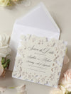 Intricate Flower Laser Cut Save The Date Card