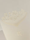 Romantic Table Number Cards with Laser Cut Flowers & Monogram