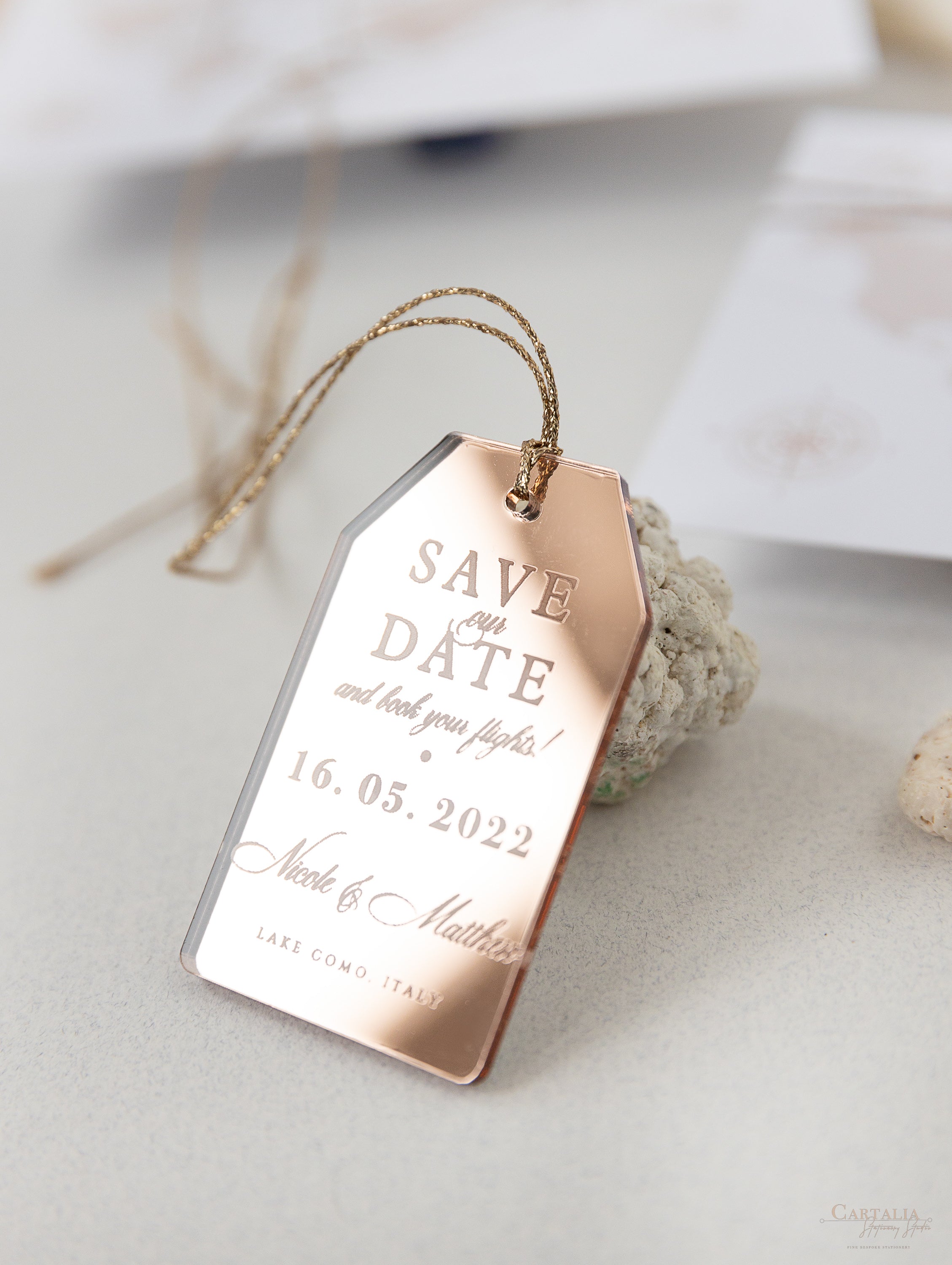 Monogram Wedding Sticker, Save the Date Envelope Sticker, Foiled