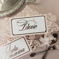 Luxury Elegant Rose Gold Foil Intricate Ornamental Table Name Number Laser Cut