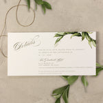 Envoltura de vitela botánica con diseño Perspex Acrílico Ver a través de Invitación Plexi - Grabado