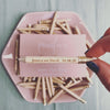 Pencil us in ✏ Save the Date Wedding Card in Dusty Pink with your names Engraved