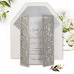 Leafy Arch Gatefold Intricate Laser Cut Leaf Lace Day Invitation