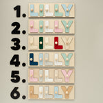 Rompecabezas únicos de nombres de bebés | Juguetes de madera | Forma de letras