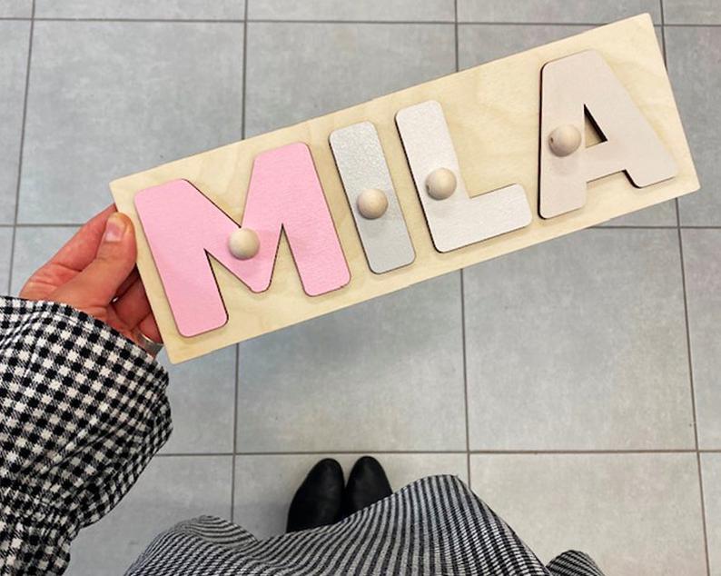 Puzzles Nombre de madera personalizado Decoraci n de guarder a