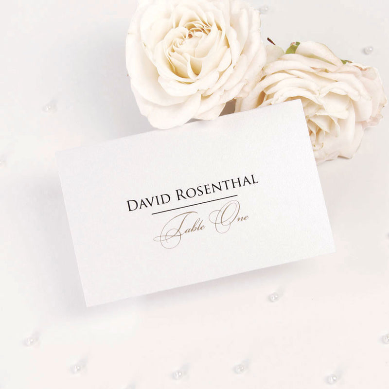 Elegant Romantic Script Place Card