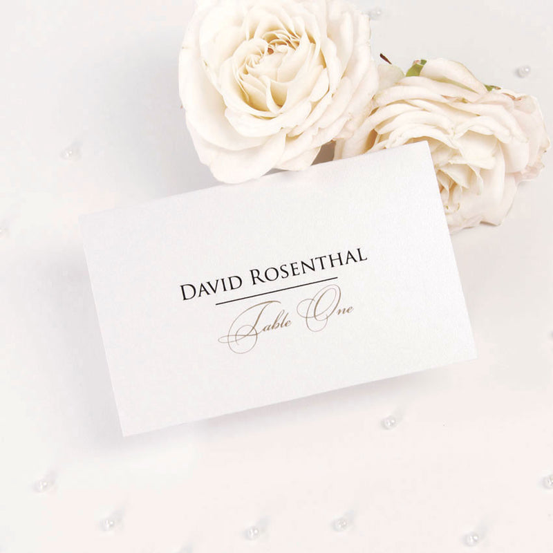 Elegant Romantic Script Place Card