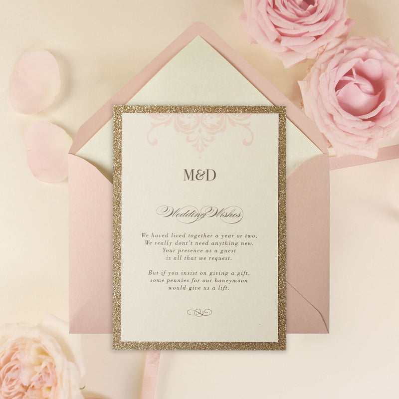 Add on : Rose Pink Opulence Luxury Matching Gift Wish & Extra Insert
