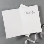 Luxury White Monogram Thank You card with Envelope