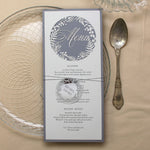 Grey Fern laser cut menu