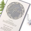 Grey Fern laser cut menu