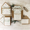 Green Eucalyptus Watercolour Leaf Rustic Wedding Thank you Cards
